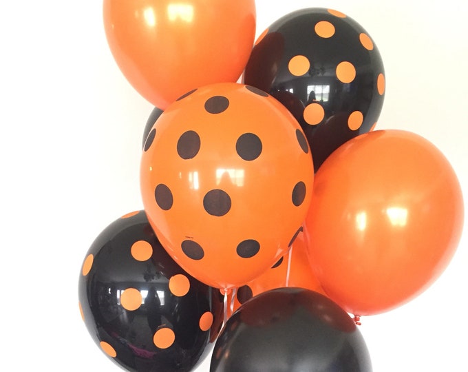 Halloween Balloons | Halloween Party Decor | Halloween Balloon Garland | Halloween Garland | Orange and Black Balloons | Boo Balloons