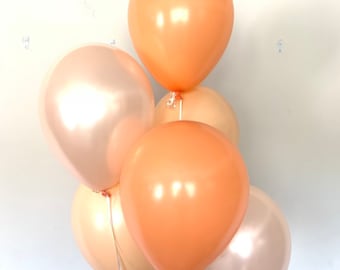 Orange Balloons | Little Cutie Balloons | Orange and Blush Balloons | Sweet as a Peach Balloons | Citrus Bridal Shower Decor |Citrus Wedding