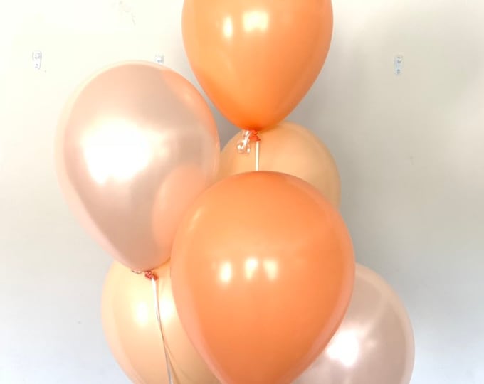 Orange Balloons | Little Cutie Balloons | Orange and Blush Balloons | Sweet as a Peach Balloons | Citrus Bridal Shower Decor |Citrus Wedding