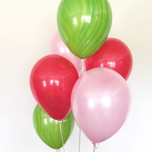 Watermelon Balloons | Watermelon Birthday Balloons | Summer Party Decor | Its Sweet To Be One Balloons