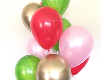 Watermelon Balloon Bouquet | Summer Birthday Party Decor