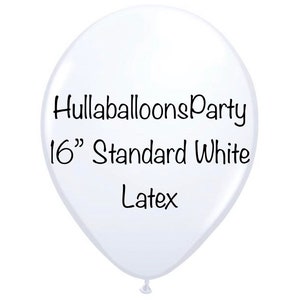 Balões brancos padrão de 16 polegadas | Balões de látex branco | Festa de aniversário branca | Decoração de chá de panela branca | Chá de bebê branco