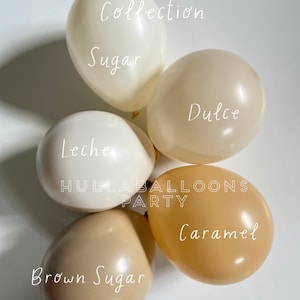 Ballons Dulce de Leche | Ballons personnalisés Créez votre propre guirlande de ballons personnalisés double épaisseur | Baby Shower beige doux et crèmes
