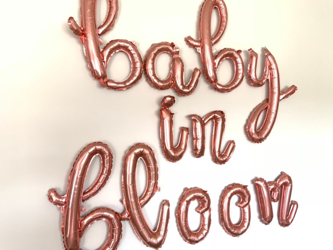 Baby in Bloom Balloons Rose Gold Baby Shower Decor Rose Etsy