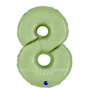 Grüne Zahl 8 Ballon | Grüne Achter Geburtstag Ballons | Mylar Zahlenballons | Große Folienballons | Grüne Achtelballons