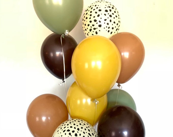 Safari Balloons | Cheetah Balloons | Safari Bridal Shower Decor | Safari Baby Shower | Jungle Birthday Balloons