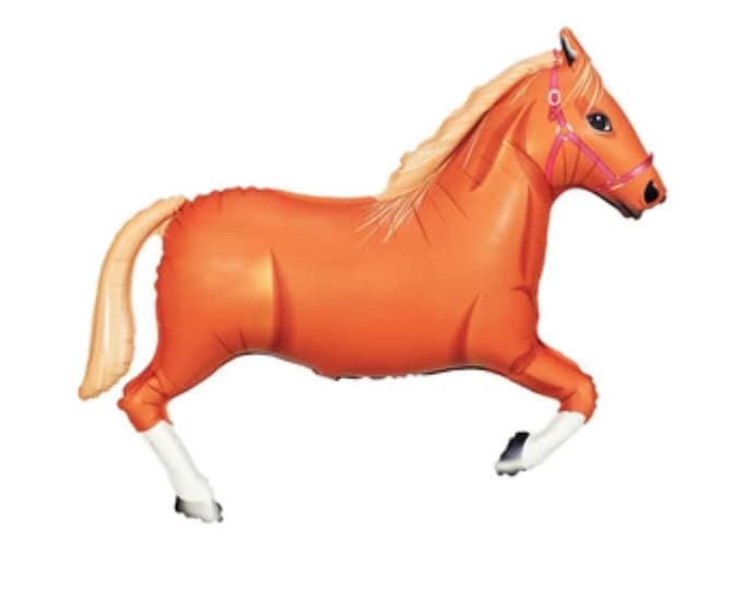 Tan Horse Mylar Balloon or Horse Balloon Tower Kit | My First Rodeo Birthday Balloon Tower | Cowboy Baby Shower | Last Rodeo Bridal Shower