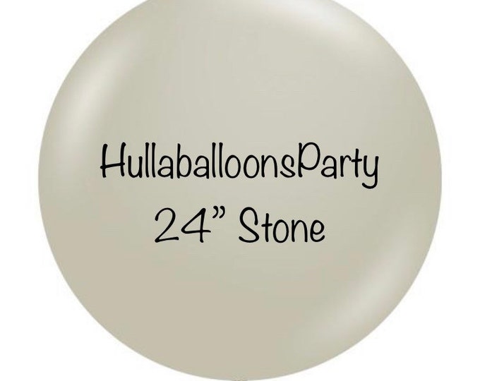 Jumbo Stone Gray Balloons | 24" Light Gray Balloon | Large Stone Balloons | Neutral Bridal Shower Decor | Neutral Baby Shower Decor