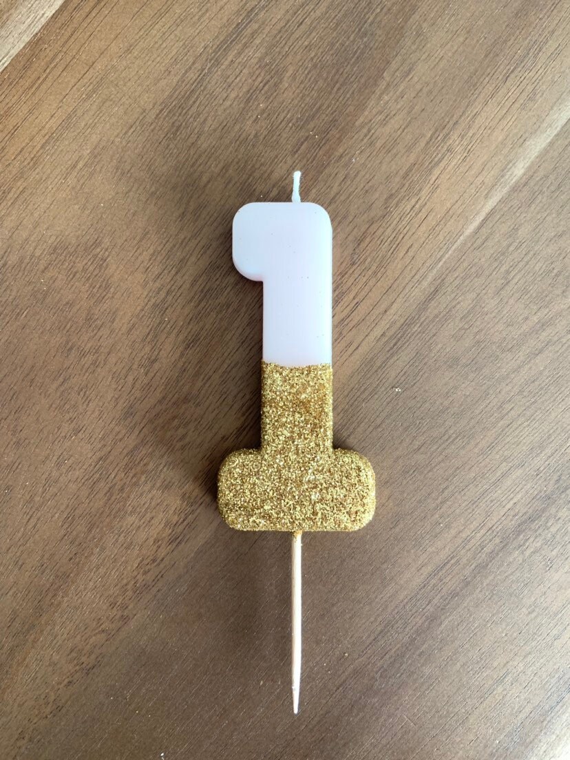 Blush First Birthday Candle Pink Number 1 Candle Blush Cake Candles