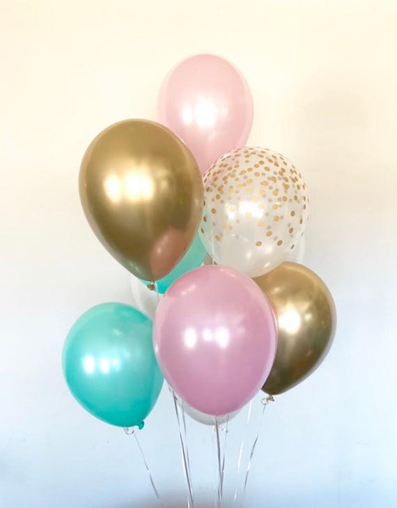 Unique Party 5 Palloncini Lattice Perlacei Rosa Con Scritta Happy Birthday, 30 Cm, Per Festa Compleanno - 4