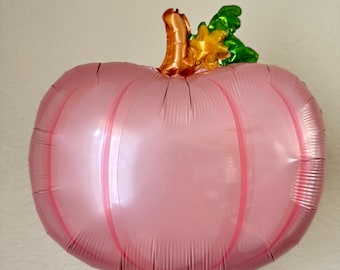 Pink Pumpkin Mylar Balloon 21” | Pink Little Pumpkin Baby Shower | A Little Pumpkin is on the Way | Fall in Love Bridal Shower Blush Mauve