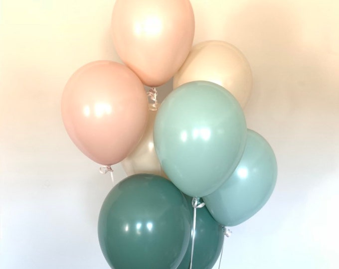 Blush and Mint Balloons | Blush Wedding Decor | Muted Balloons | Willow Balloons | Natural Bridal Shower Decor