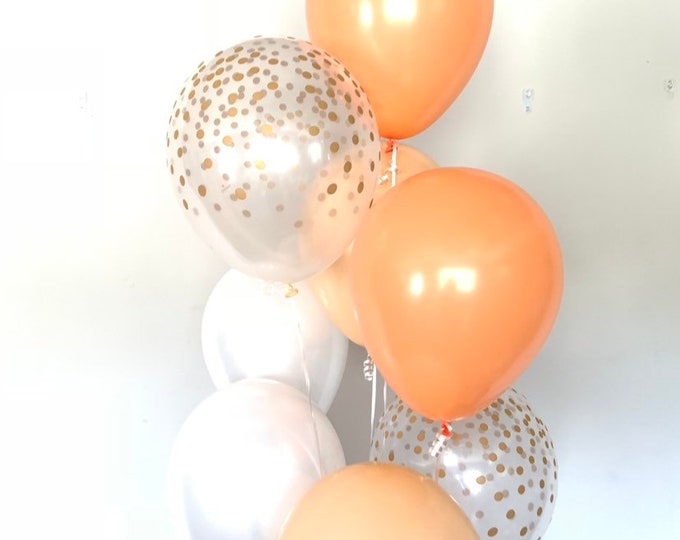 Orange Balloons | Little Cutie Balloons | Orange and Blush Balloons | Tangerine Balloons | Citrus Bridal Shower Decor | Citrus Wedding