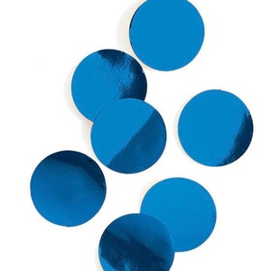 Confeti azul / Confeti azul para revelación de género / Decoración para baby shower de niño / Decoración para despedida de soltera azul marino / Círculos de confeti azul de 2,5 cm