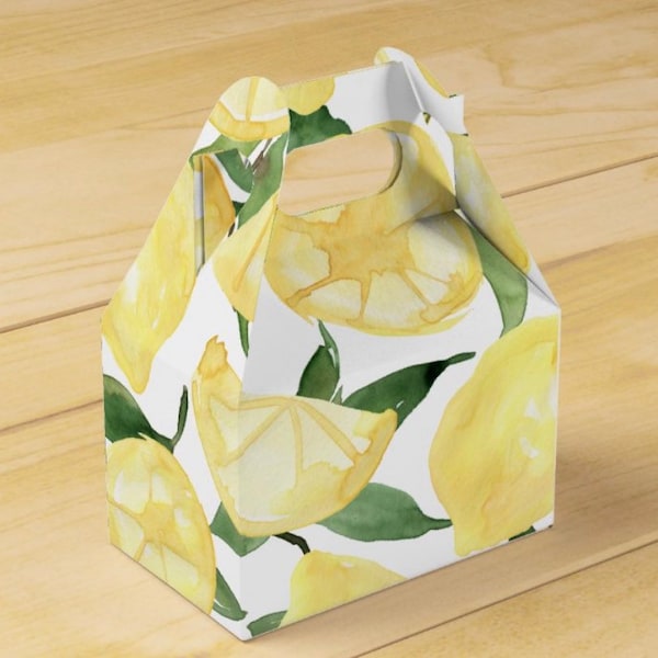 Lemon Favor Boxes | Mama’s Main Squeeze Baby Shower Favors | She Found Her Main Squeeze Bridal Shower Favors | Citrus Birthday Party