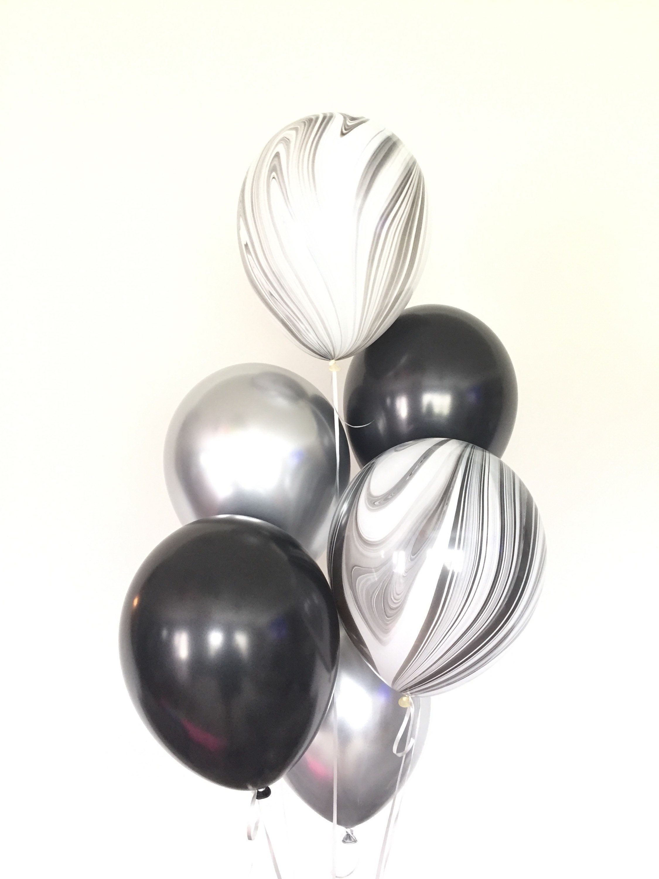 6 Palloncini 18 anni bianchi e neri 30 cm SB14P-246-000-6