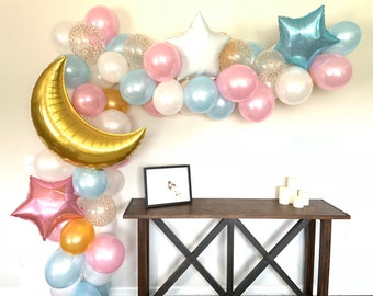 Twinkle Little Star Balloons | Twinkle Little Star Baby Shower Decor | Moon and Star Balloons | Gender Reveal Balloons | Gender Reveal Party