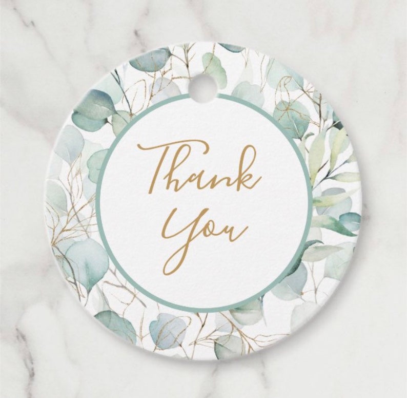 Eucalyptus Thank You Favor Tags Thank You Labels Eucalyptus Etsy