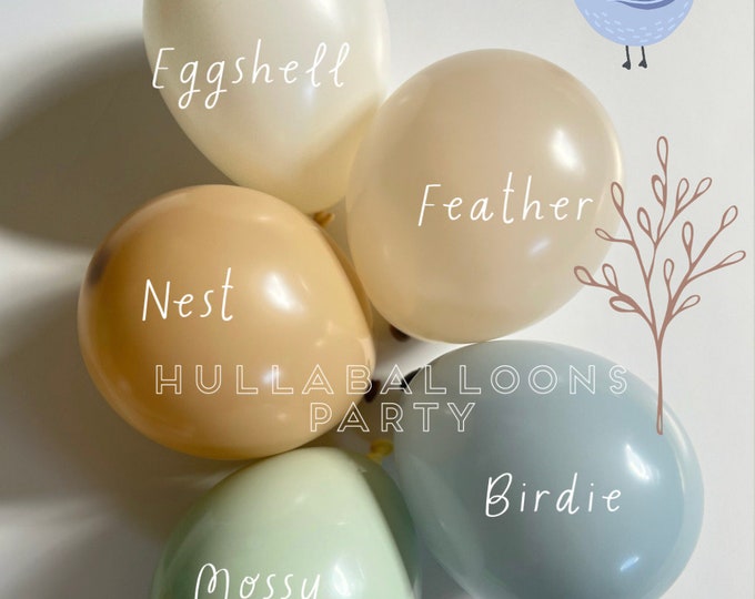 Little Birdie Balloons | Woodland Birthday | Little Birdie Baby Shower | Balloons for Baby Block Boxes | Custom Balloon Garland