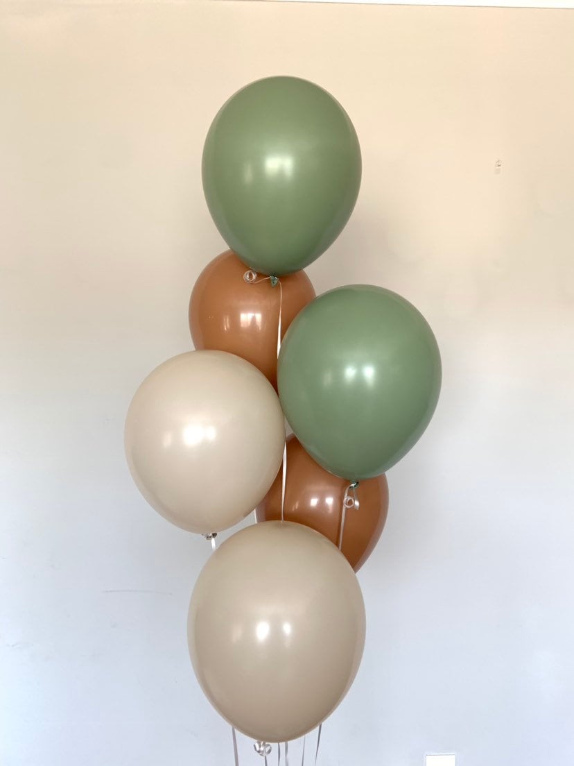 6 Camouflage Balloons, Birthday Balloons, Party Balloons, Green Balloons  BAL9971 