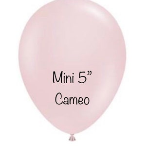 Mini 5” Cameo Latex Balloons | Light Blush Balloons | Cameo Balloons | Neutral Party Decor | Neutral Party Decor | Modern Bridal Shower