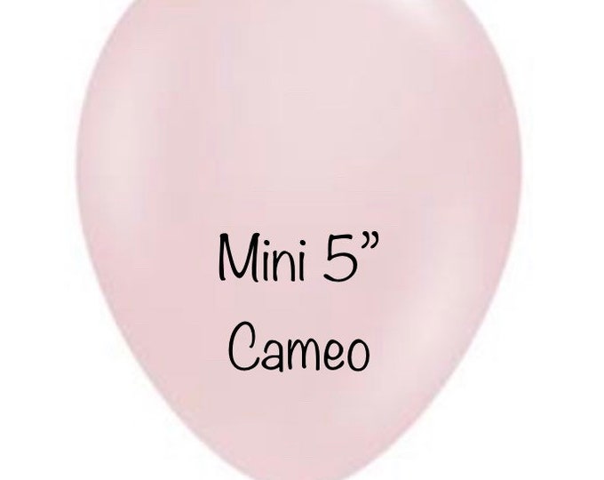 Mini 5” Cameo Latex Balloons | Light Blush Balloons | Cameo Balloons | Neutral Party Decor | Neutral Party Decor | Modern Bridal Shower