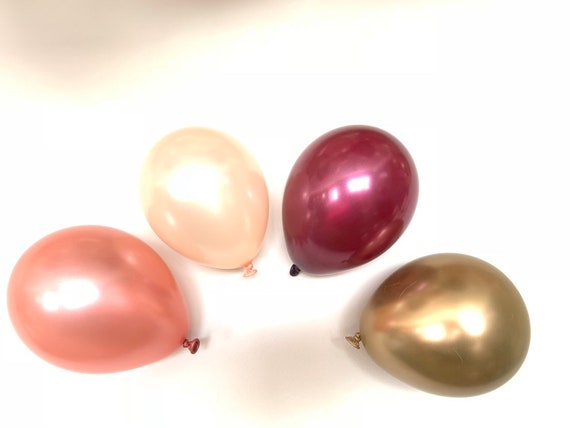 Mini Rose Gold Balloons Mini Burgundy Balloons Mini 5 Latex