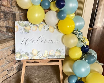 Blue Almalfi Coast Lemon Balloon Garland | She Found Her Main Squeeze Bridal Shower | Dolce Vita Sweet Baby Shower | Sweet One Birthday