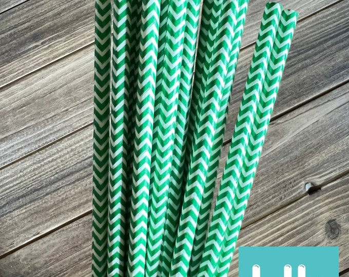 Forest Green Chevron Straws | Forest Green Straws | Woodland Baby Shower | Little Cutie Straws | Green Bridal Shower Little Pumpkin Straws