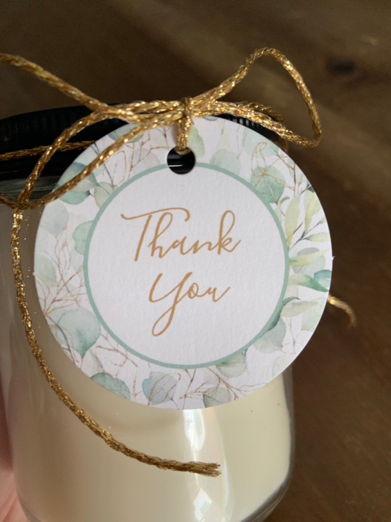 Eucalyptus Thank You Favor Tags Thank You Labels Eucalyptus Etsy