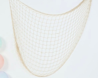 Decorative fishing net cotton approx 200x400cm braun dekonetz net 