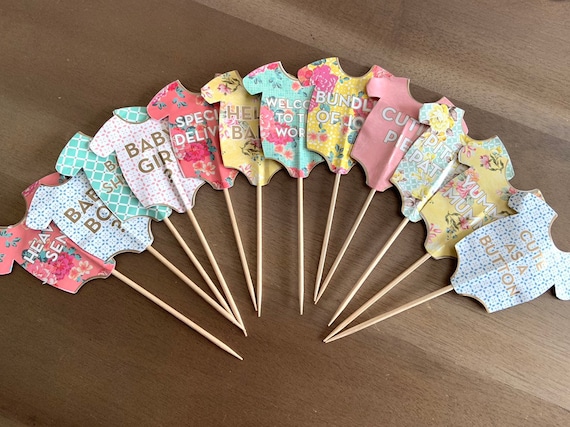Baby Shower Cake Toppers Baby One Piece Cake Toppers De Etsy France