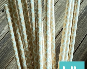 Peach Damask Straws | Peach Party Decor | Peach Paper Straws | Peach Bridal Shower Decor | Peach Baby Shower | Sweet As A Peach