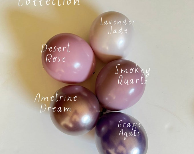 Smokey Quartz Balloons | Create Your Own Garland Double Layered Custom Balloons | Amethyst Bridal Shower | Dusty Lilac Baby Shower