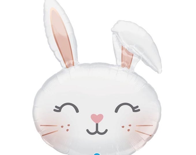 White Bunny Mylar Balloon | Our Little Bunny is One Balloon | Hoppy Birthday | Little Bunny Baby Shower | Some Bunny Is One