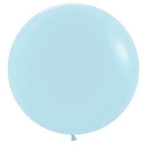 Jumbo Matte Blue Balloons | 24&quot; Light Blue Balloon | Large Blue Balloons | Blue Bridal Shower Decor | Chalk Blue Balloons