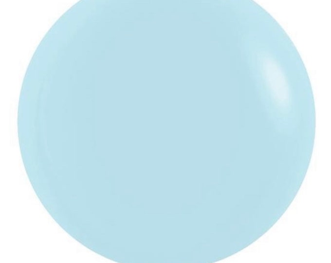 Jumbo Matte Blue Balloons | 24" Light Blue Balloon | Large Blue Balloons | Blue Bridal Shower Decor | Chalk Blue Balloons