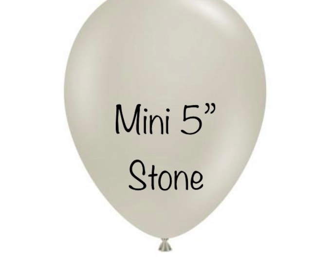 Mini 5” Stone Latex Balloons | Light Gray Balloons | Grey Balloons | Neutral Party Decor | Neutral Party Decor | Modern Bridal Shower