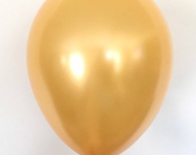 Gold Balloons | Metallic Gold Latex Balloons | Gold Birthday Party Decor | Gold Bridal Shower Decor | Gold Baby Shower