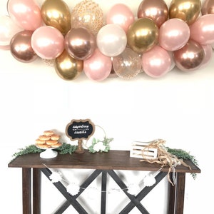 Pink Blush and White Balloon Garland DIY Kit | White and Blush Bridal Shower Decor | Blush Baby Shower | Blush Wedding Balloon Garland Photo