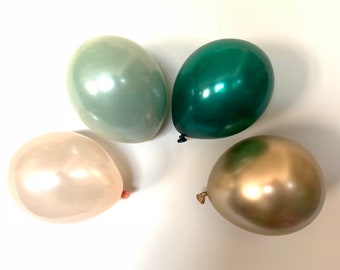 Mini Green and Peach Balloons | Light Green Wedding Decor | Green and Gold Balloons | Chrome Gold Balloons | Sage Green Bridal Shower Decor