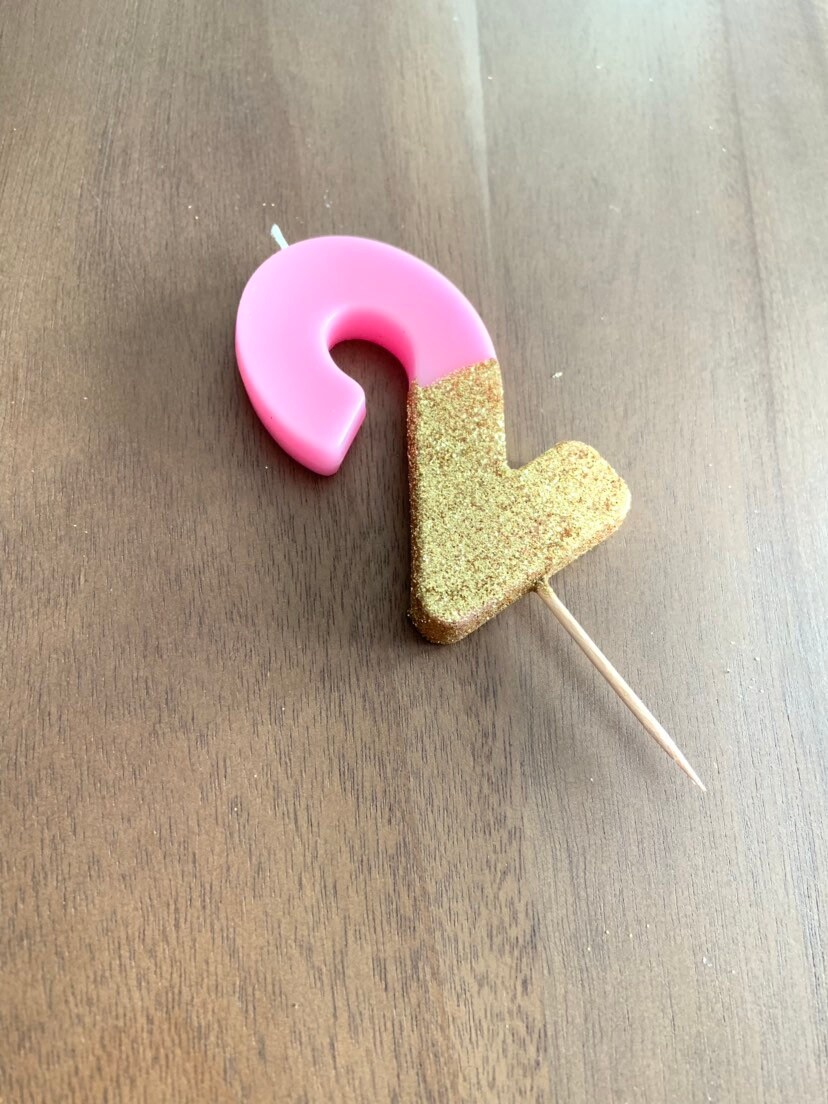 Pink Birthday Candle Pink Number 2 Candle Pink Blush Cake Candles