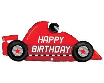 Balões de Carros de Corrida | Decoração para Festa de Aniversário com Tema de Carros de Corrida | Balões para Festa de Aniversário com Corrida | Balões de Carros | Feliz Aniversário com Tema de Carros