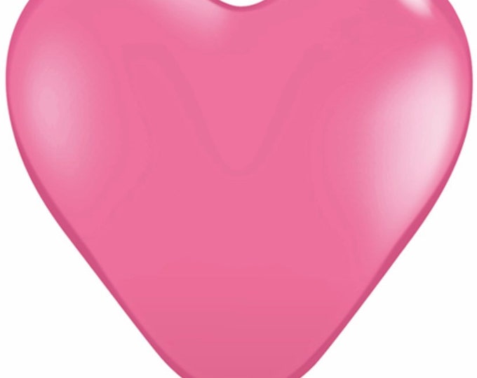 Mini Rose Heart Balloons | 5” Latex Heart Balloons | Galentines Day Party Decor | Rose Heart Birthday Balloons | Be Mine Valentine