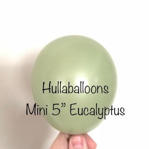 Mini Eucalyptus Balloons | Small Green Balloons | Mini 5” Latex Balloons | Green Balloon Garland | Balloon Artist | Green Balloon Decor