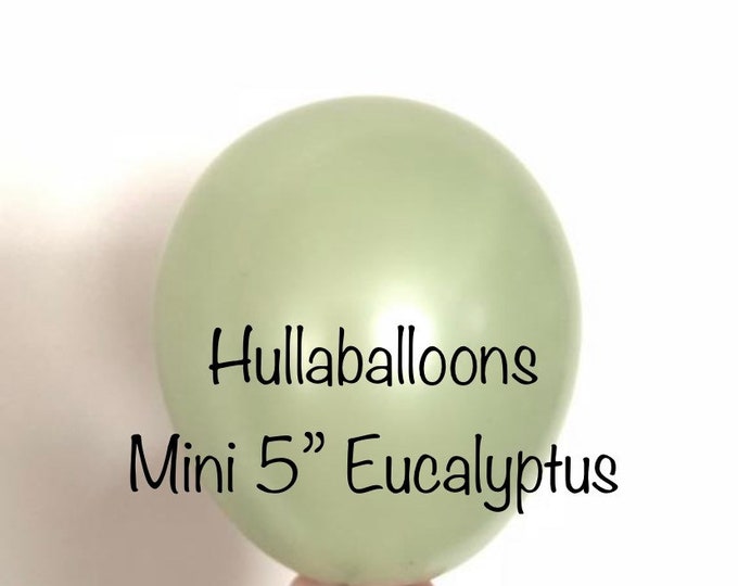 Mini Eucalyptus Balloons | Small Green Balloons | Mini 5” Latex Balloons | Green Balloon Garland | Balloon Artist | Green Balloon Decor