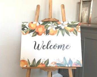 Citrus Welcome Sign | Citrus Bridal Shower | Little Cutie Baby Shower | A Little Cutie is on the Way | Citrus Birthday Party