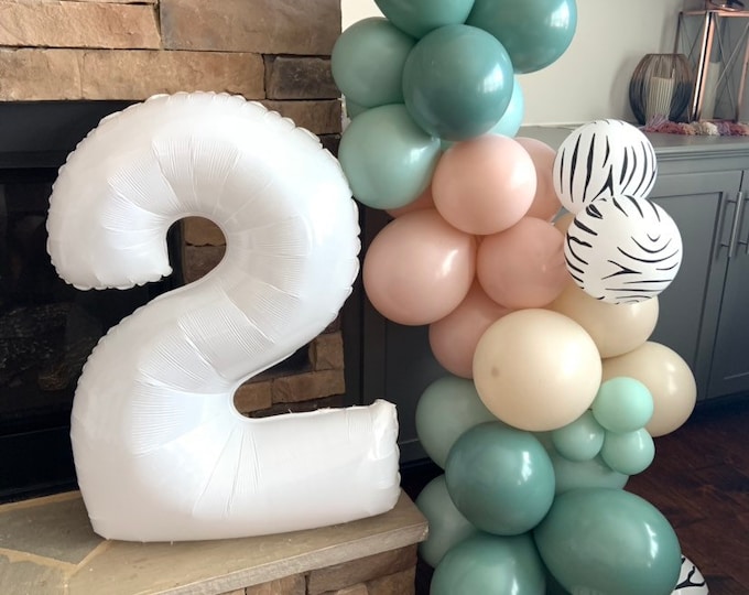 Two Wild Balloon Garland | Safari Balloon Garland | Tropical Safari Birthday Party | Wild One First Birthday Balloon Garland | Jungle Baby