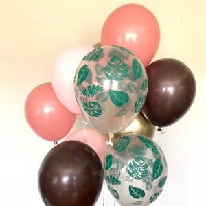 Tropische rosa Luftballons | Matte Rosa Luftballons | Tropische Brautparty | Dusty Rose Baby Shower Decor