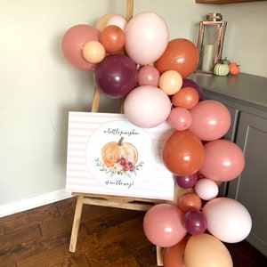 Blush Little Pumpkin Balloon Garland Kit DIY | Little Pumpkin Baby Shower Decor | Fall Bridal Shower | A Little Pumpkin is on the Way